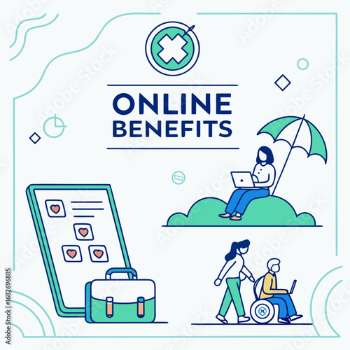 Employee Benefits Package – Online Service Platform for Compensation, Salary Supplements, and Employee Benefits Flat Vector Illustration
