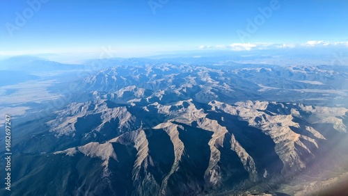 Canvas Print aerial view of mountains