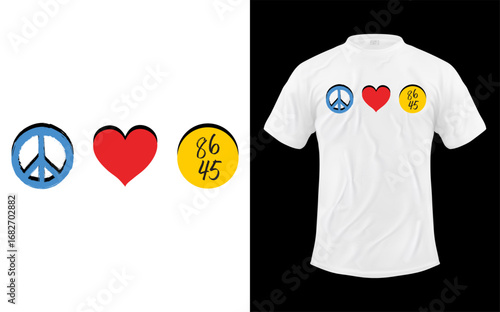86 45 8645 Vote Against Trump 2025 Peace Love (1)