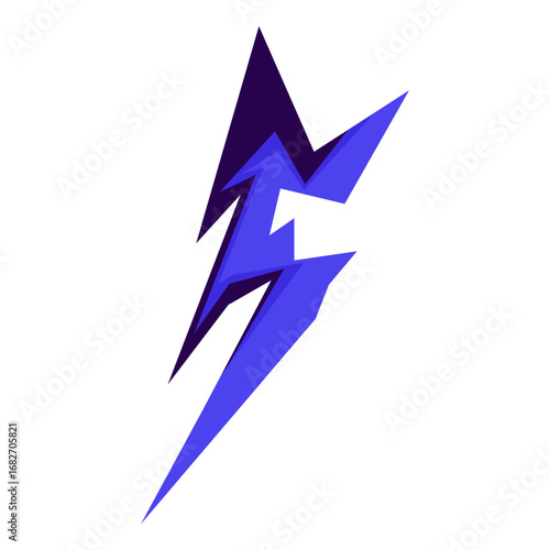 Free Download Abstract lightning bolt design in vibrant blue and purple colors on a white background (2) - GFXLoad