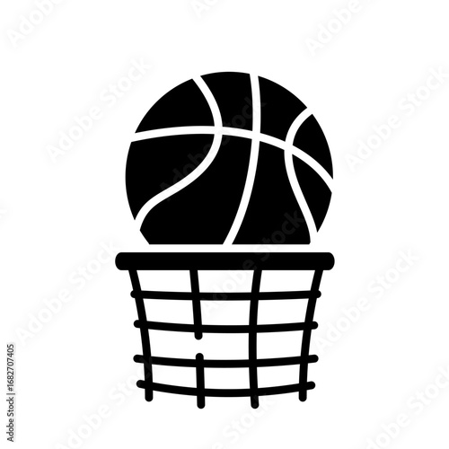 Scoring, basketball, sport vector icon