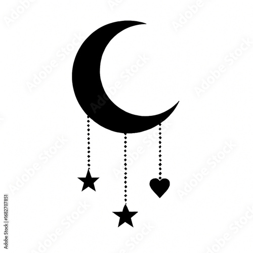 Moon, Stars & Heart
