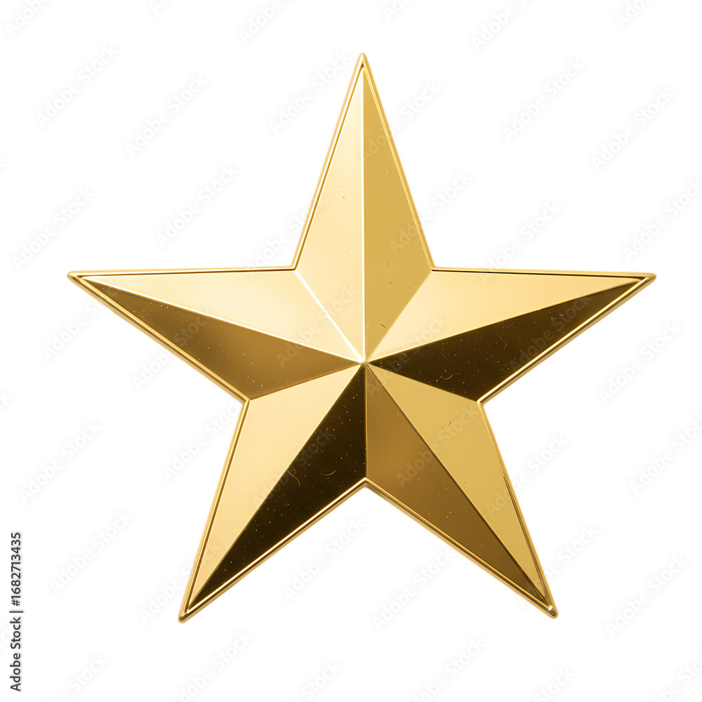 Obraz premium Luminous Gold Star: Perfect for Festive Designs and Decorations