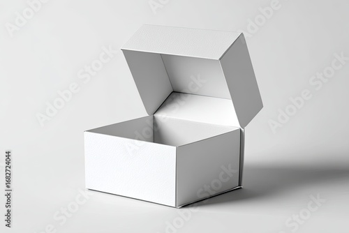 Wallpaper Mural An open white cardboard box on a light gray surface Torontodigital.ca