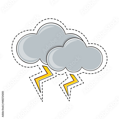 Thunderstorm Cloud with Lightning