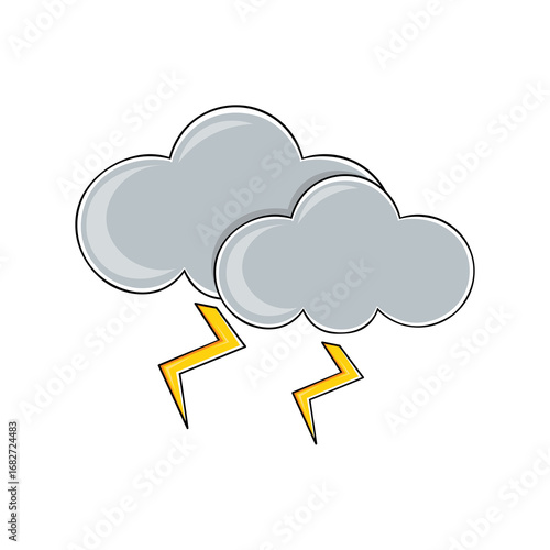 Thunderstorm Cloud with Lightning