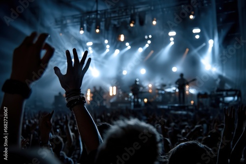 Wallpaper Mural A crowd is raising their hands in the air at a concert Torontodigital.ca