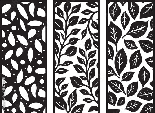 Wall panel laser cut design vector featuring intricate geometric and ornamental patterns, perfect for wall art, home décor, partitions, and modern interior decoration.