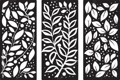 Wall panel laser cut design vector featuring intricate geometric and ornamental patterns, perfect for wall art, home décor, partitions, and modern interior decoration.