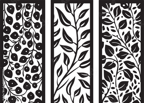 Wall panel laser cut design vector featuring intricate geometric and ornamental patterns, perfect for wall art, home décor, partitions, and modern interior decoration.