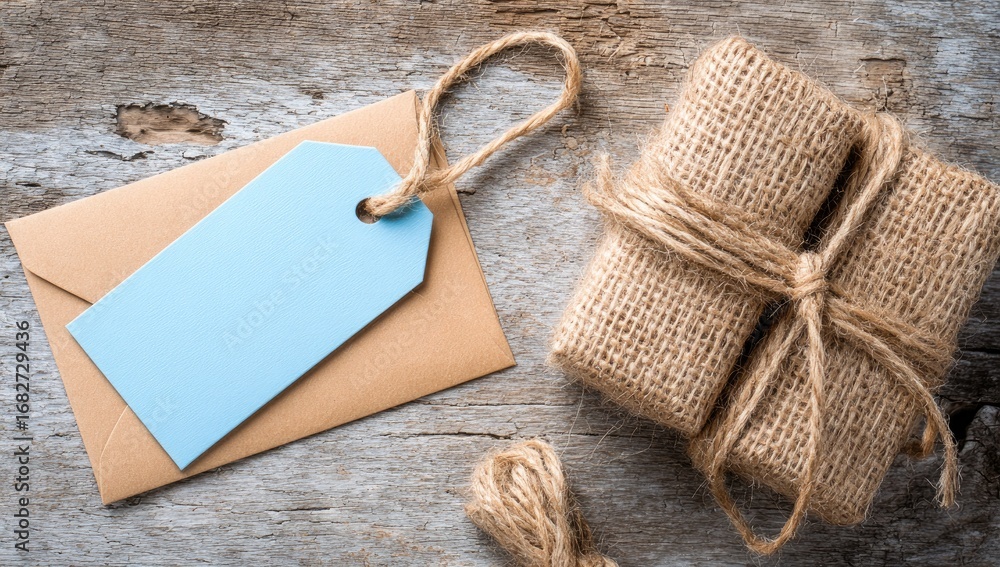 Fototapeta premium Rustic Gift & Envelope