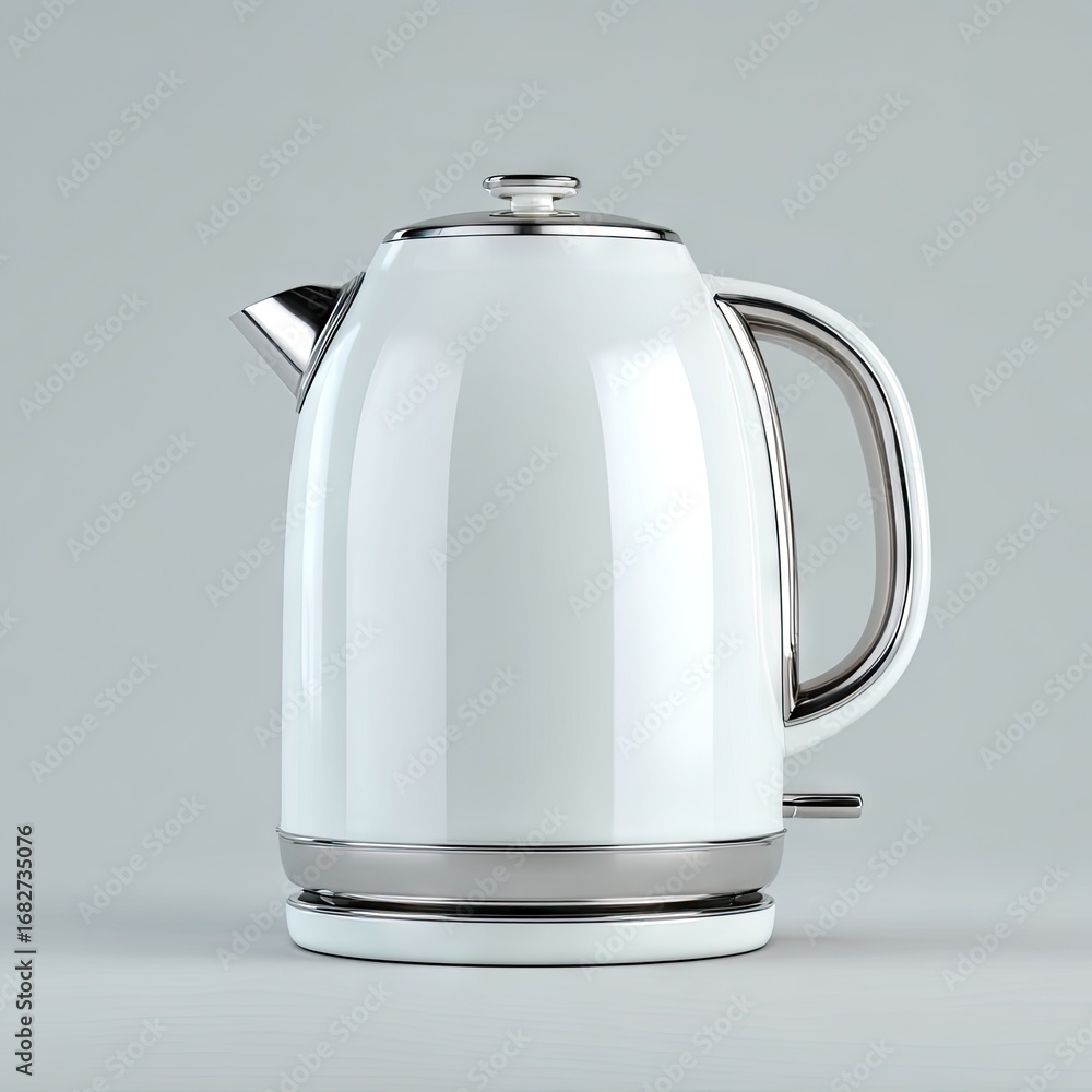 Fototapeta premium White electric kettle, modern design (4)