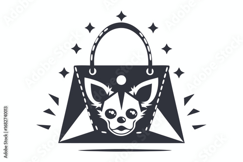 Elegant Papillon Dog with Detailed Wing Ornament and White Background