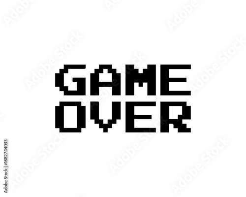 Game over pixel vector