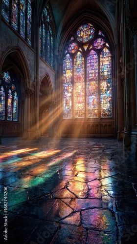 Gothic Cathedral Stained Glass Rainbow Light