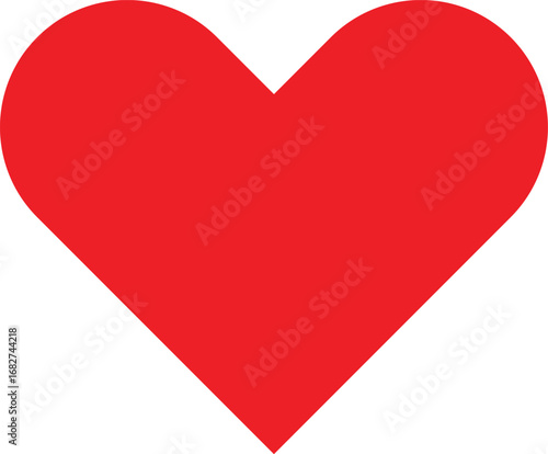 Love Heart Icons . Romance or valentine's day red vector icon