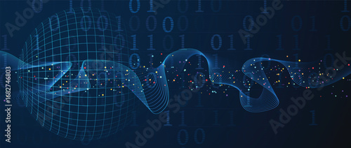 Abstract circuit internet technology for business concept background