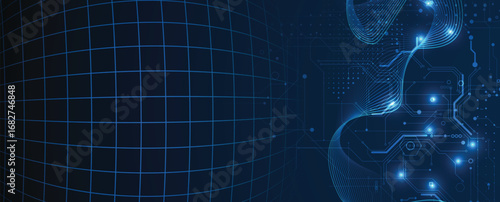 Abstract circuit internet technology for business concept background