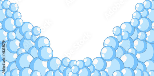 Blue Soap Bubble Corner Border