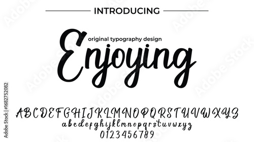 Enjoying - Elegant Script Font for Smooth Handwritten Design and Creative Typography