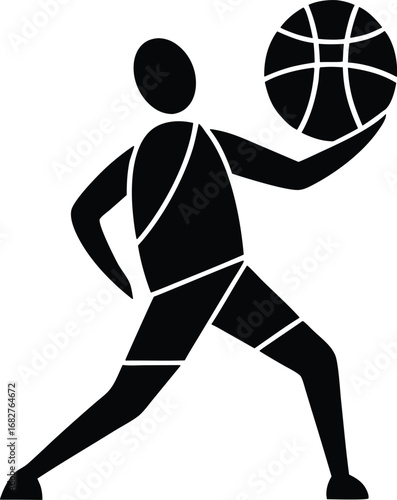 Basketball warm up vector icon.