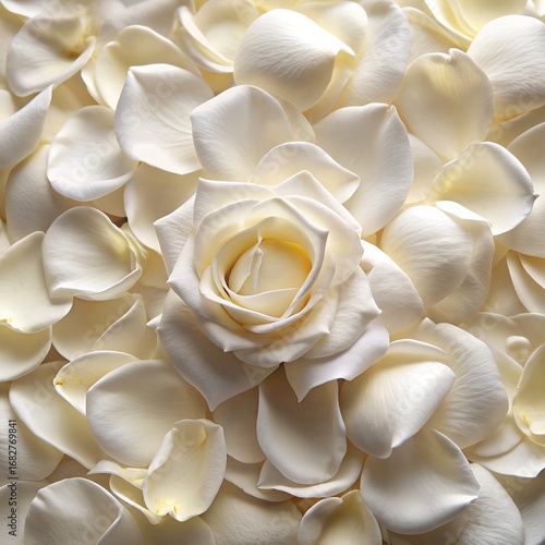 Soft white rose petals close-up texture beautiful natural floral background serene beauty