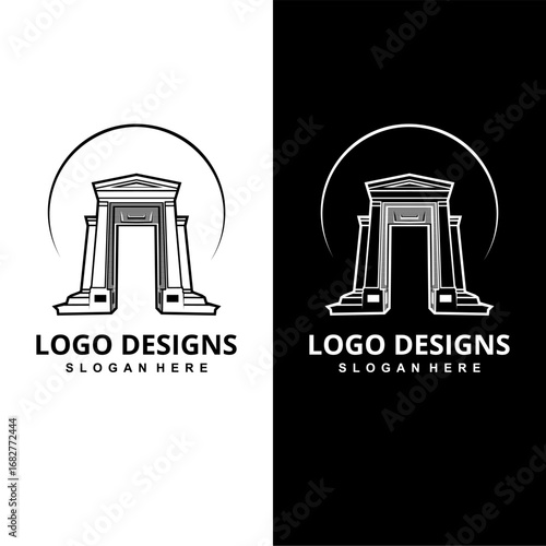 Elegant Archway Logo Design Classic and Minimalist Vector Illustration