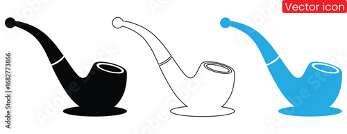 Classic pipe icons for modern design projects,