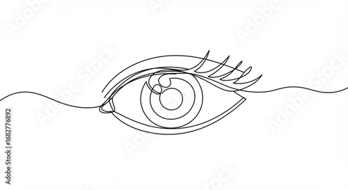 Minimalist eye with spiral pupil design