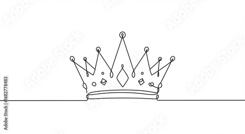 Minimalist crown illustration
