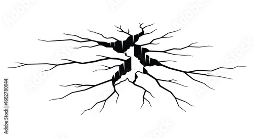A black and white illustration of branching tree roots or a neural network