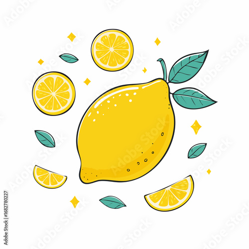 flying ripe lemon isolated white background lemon collection with clipping path