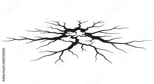 A black and white illustration of a neuron with branching dendrites and axon