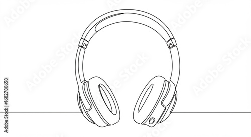 Wireless overear headphones sketch