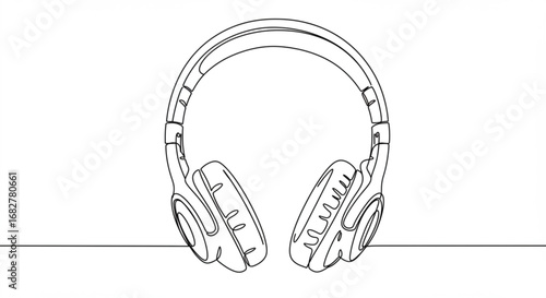Wireless headphones illustration
