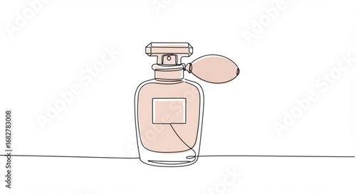 Elegant perfume bottle illustration