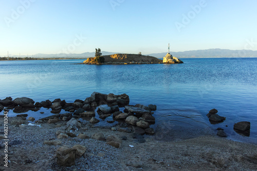 Coastline of town of Nea Poteidaia, Greece