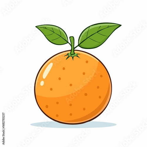 organic orange fresh orange with leaves isolated white background orange with clipping