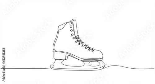Ice skate line drawing