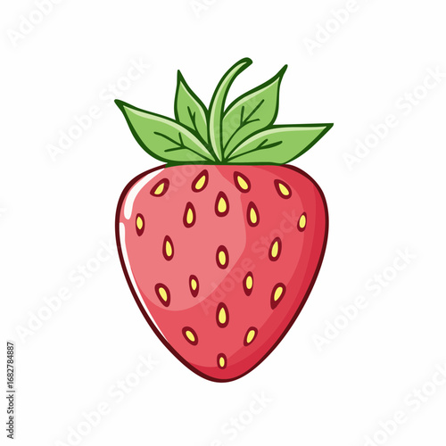 tasty red strawberry isolated white background ripe fresh strawberry clipping path strawbe,vector illustration