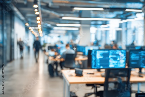 Wallpaper Mural Blurred interior of a modern office space Torontodigital.ca