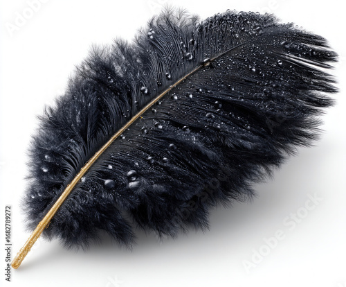 black feather isolated