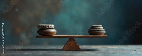 A perfectly balanced scale, with weights on either side, representing harmony and equilibrium The concept of beat balance is visually conveyed through this image , harmony, balance, adjustment