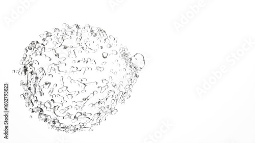 Water splash drop liquid collider on white bg super slow motion 1000 FPS 4k
