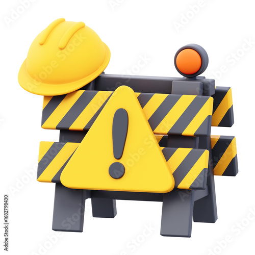 work area divider 3d illustration