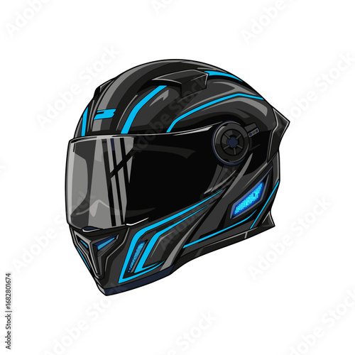 motorcycle helmet isolated on white