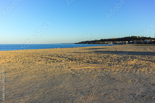 Coastline of town of Nea Poteidaia, Greece