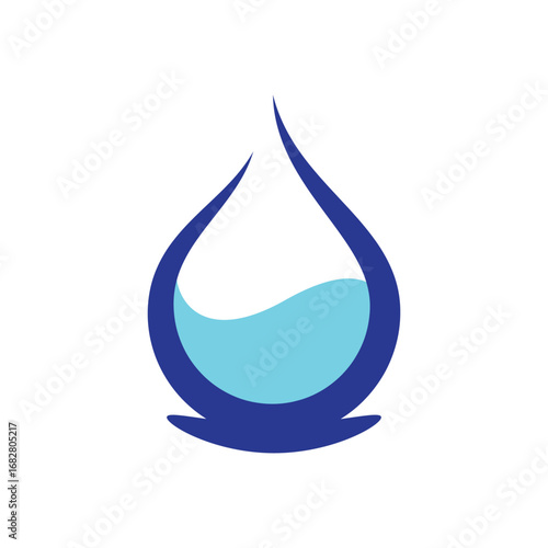 fresh blue water drop design