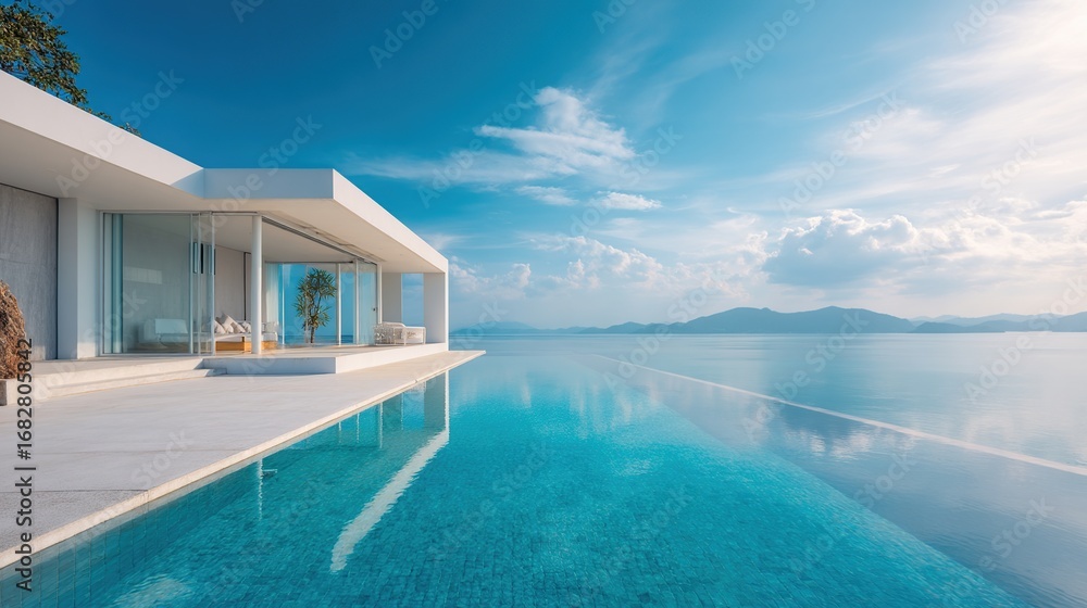Fototapeta premium swimming pool in hotel