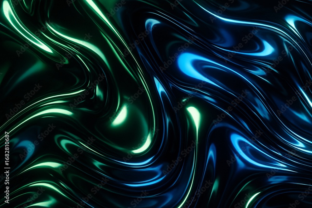 Obraz premium Emerald Sapphire Reflections